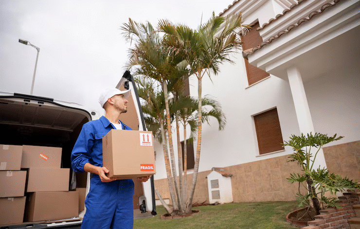 Professional international movers packing belongings for overseas relocation from Australia